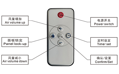 遙控款焊錫煙霧凈化器按鈕說明